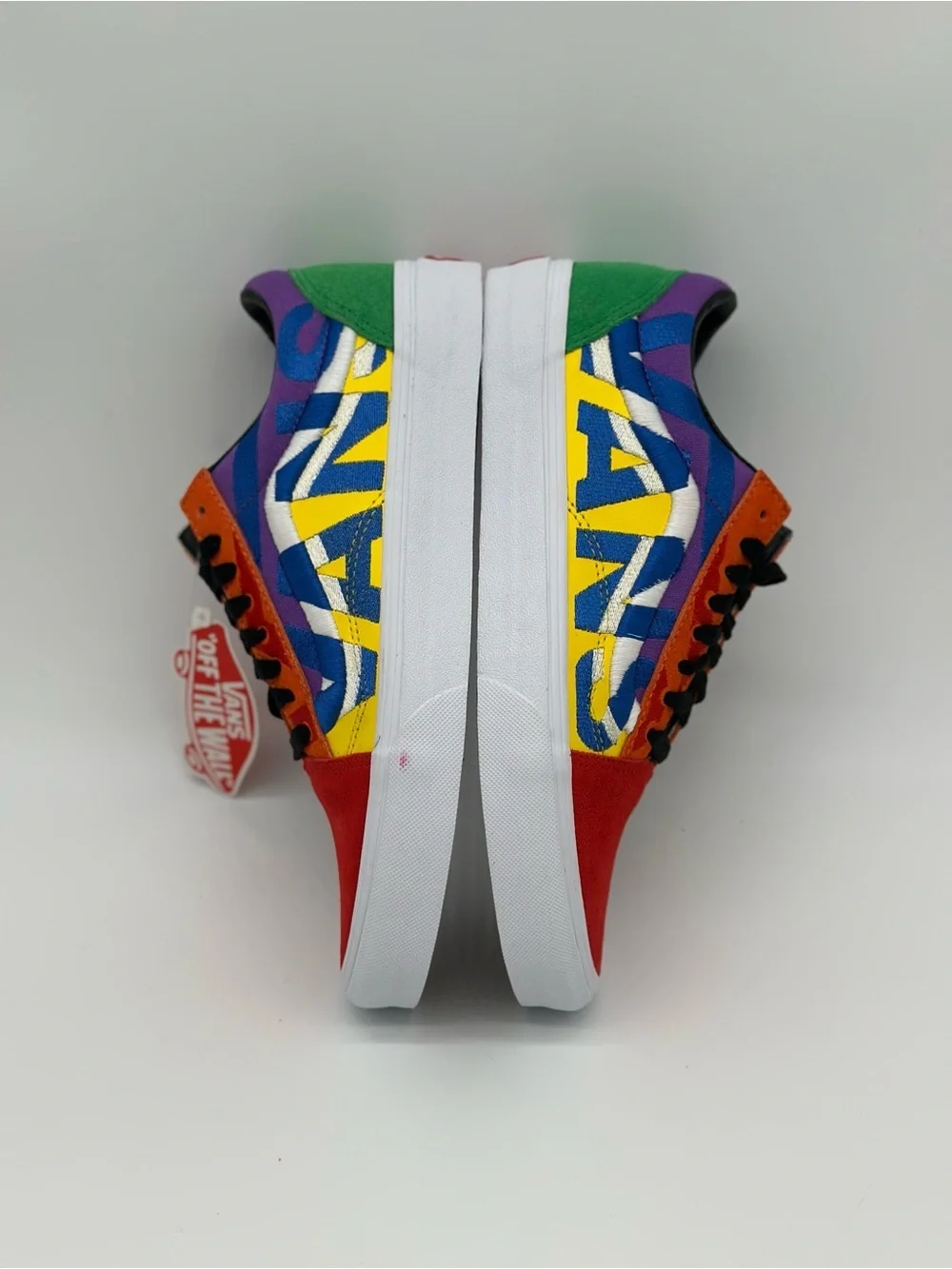 Vans Multi-Color Skate Sneakers — Red, Yellow, Blue, Green, Purple
